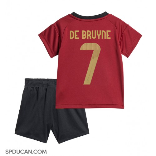 Dječji Nogometni Dres Belgija Kevin De Bruyne #7 Domaci EP 2024 Kratak Rukav (+ Kratke hlače)